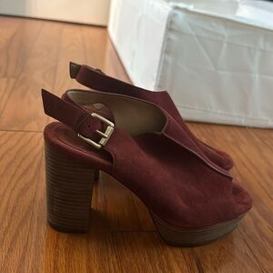 Michael kors suede heels size 7